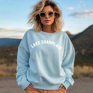 Lake Champlain Sweatshirt, Lake Champlain Crew Neck, Lake Champlain Vermont, Boating Apparel, Lake Day Apparel, Gift for Lake Champlain Gear
