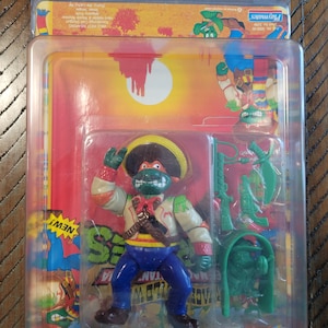 1992 バンディート マイク ファクトリー エラー カード 逆さまに密封 ヴィンテージ TMNT 未開封