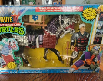 Figura de ação do Samurai War Horse do filme Tartarugas Ninja 3 de 1992 (lacrada)