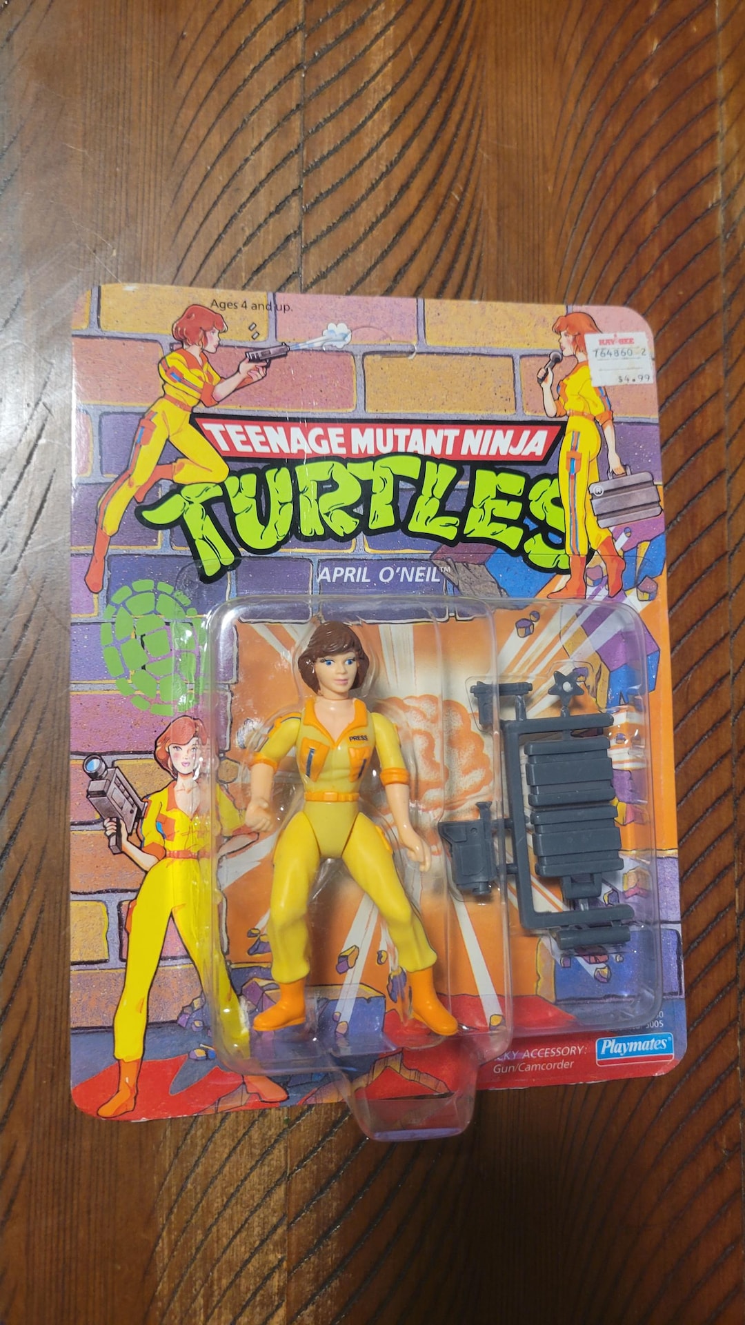 1990 TMNT April O'neil Press Badge Variant Vintage Teenage Mutant