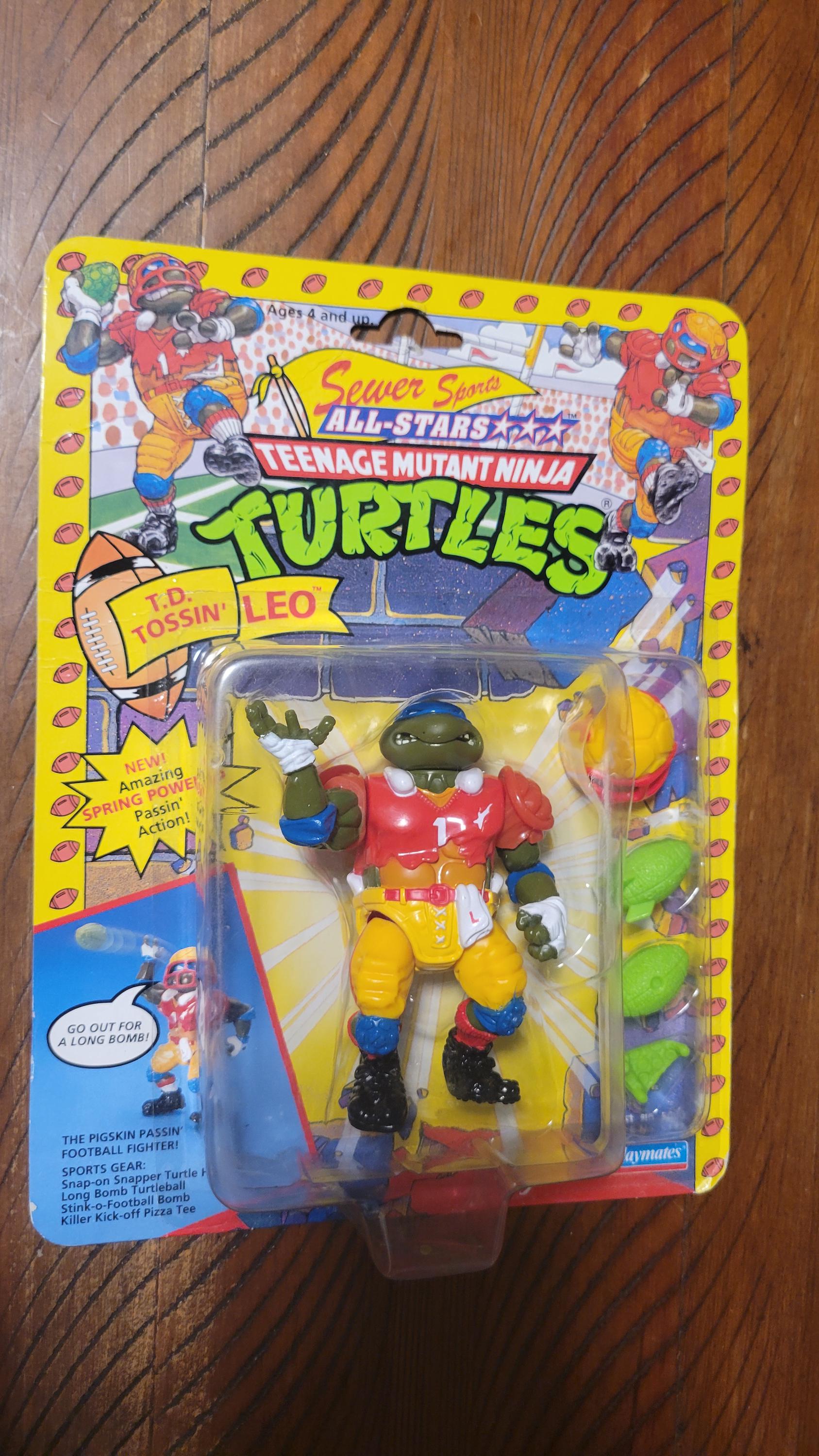 スポーツトイ・アクショントイ Theodore 1991 TMNT TD Tossing Leo Vintage Teenage Mutant Ninja Turtles