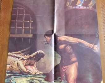 1977 Albino Alligator Poster 28x20 Richard Hescox Portal Publications