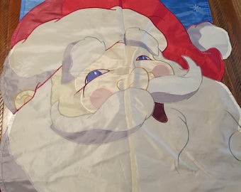 Bandeira vintage grande de Papai Noel para jardim, decoração de Natal, 27x43