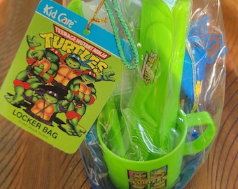 Conjunto de Bolsa de Armário TMNT de 1992, Item de Colecionador Super Raro