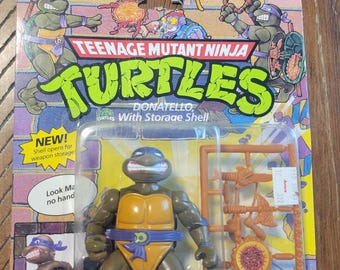 1990 TMNT Storage Shell Donatello Vintage Teenage Mutant Ninja Turtles Action Figure