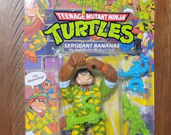 1991 TMNT Sergeant Bananas Unpunched Vintage Teenage Mutant Ninja Turtles Action Figure