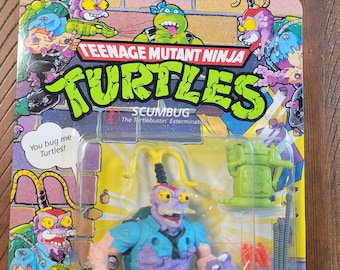 1990 TMNT Scumbug Vintage Teenage Mutant Ninja Turtles Action Figure Unpunched Decent Shape