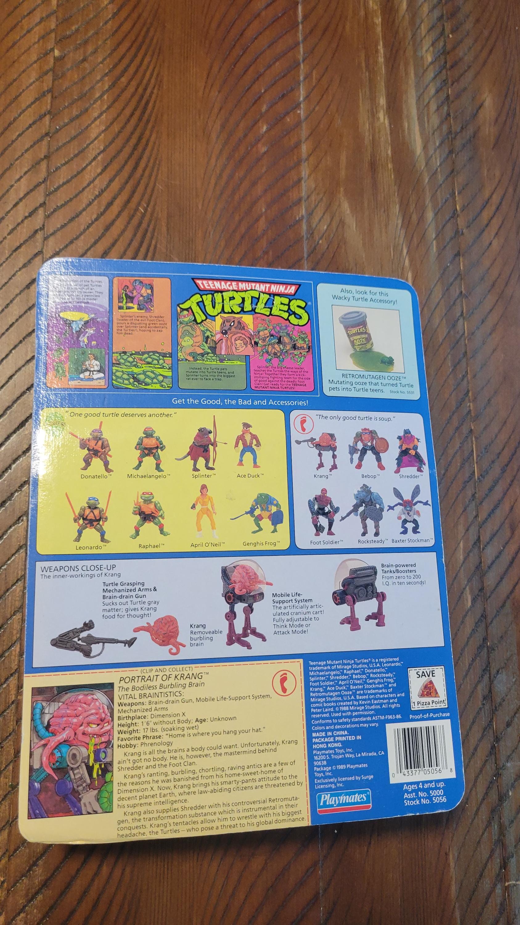 1989 TMNT Krang Unpunched Original Run Vintage Teenage Mutant