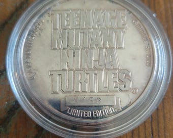 1990 TMNT Silver Coin, 1 Troy Oz Limited Edition #5458