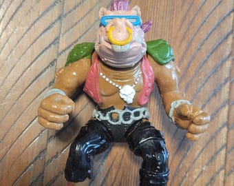 1988 TMNT Bebop Action Figure, Softhead First Edition (Loose)