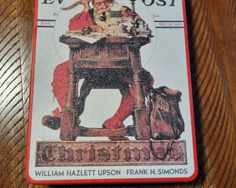 The Saturday Evening Post “Papai Noel na Mesa” Lata de Natal 2003