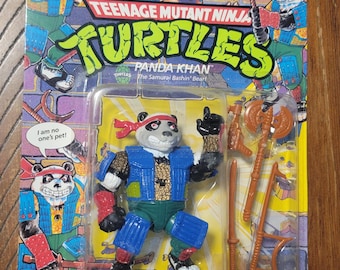 1990 TMNT Panda Khan Light Faced Variant Unopened Vintage Teenage Mutant Ninja Turtles Action Figure New Old Stock