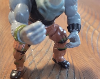 1988 TMNT Rocksteady Softhead Vintage Action Figure