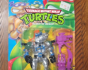 1993 TMNT Robotic Bebop Vintage Teenage Mutant Ninja Turtles Action Figure New Old Stock Unpunched