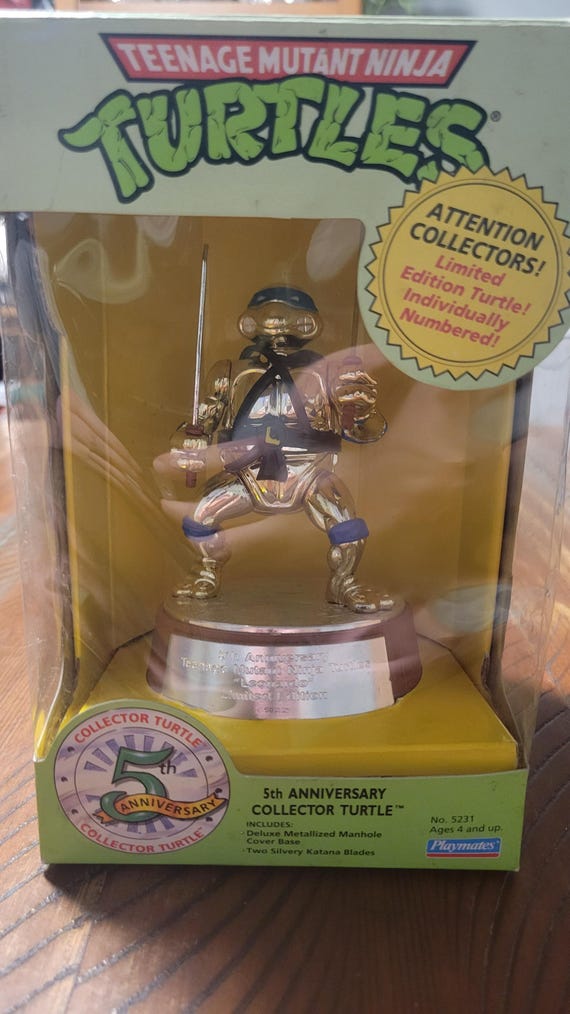 1992 TMNT #65022 Limited Edition 5th Anniversary Gold Leonardo