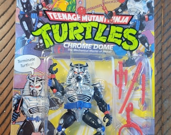 1991 TMNT Chrome Dome Unpunched Vintage Teenage Mutant Ninja Turtles Action Figure