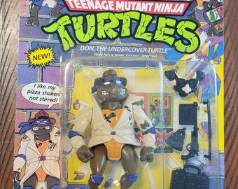 Figura de ação vintage de 1990 das Tartarugas Ninja Don, a Tartaruga Disfarçada.