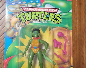 1992 TMNT Mona Lisa Vintage Teenage Mutant Ninja Turtles Action Figure Unpunched New Old Stock