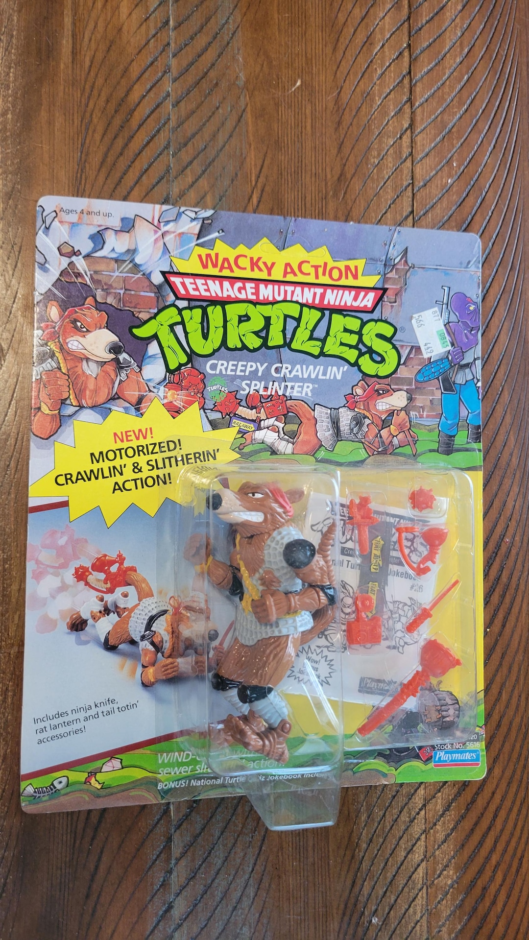 Wacky Splinter 1990 TMNT Creepy Crawlin Splinter Wacky Action Vintage Teenage Mutant ...