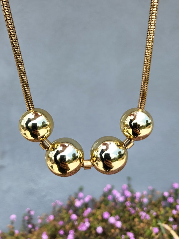 Vintage/Rare!] Christian Dior Ball Chain Pendant in GP [VG
