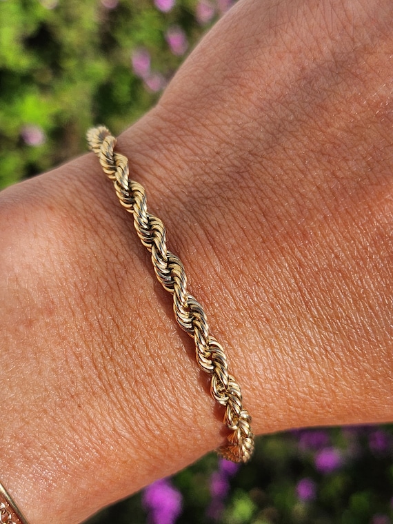 14kt Yellow Gold Rope Bracelet