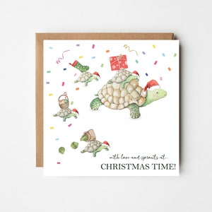 Cute Tortoise Family Christmas Card