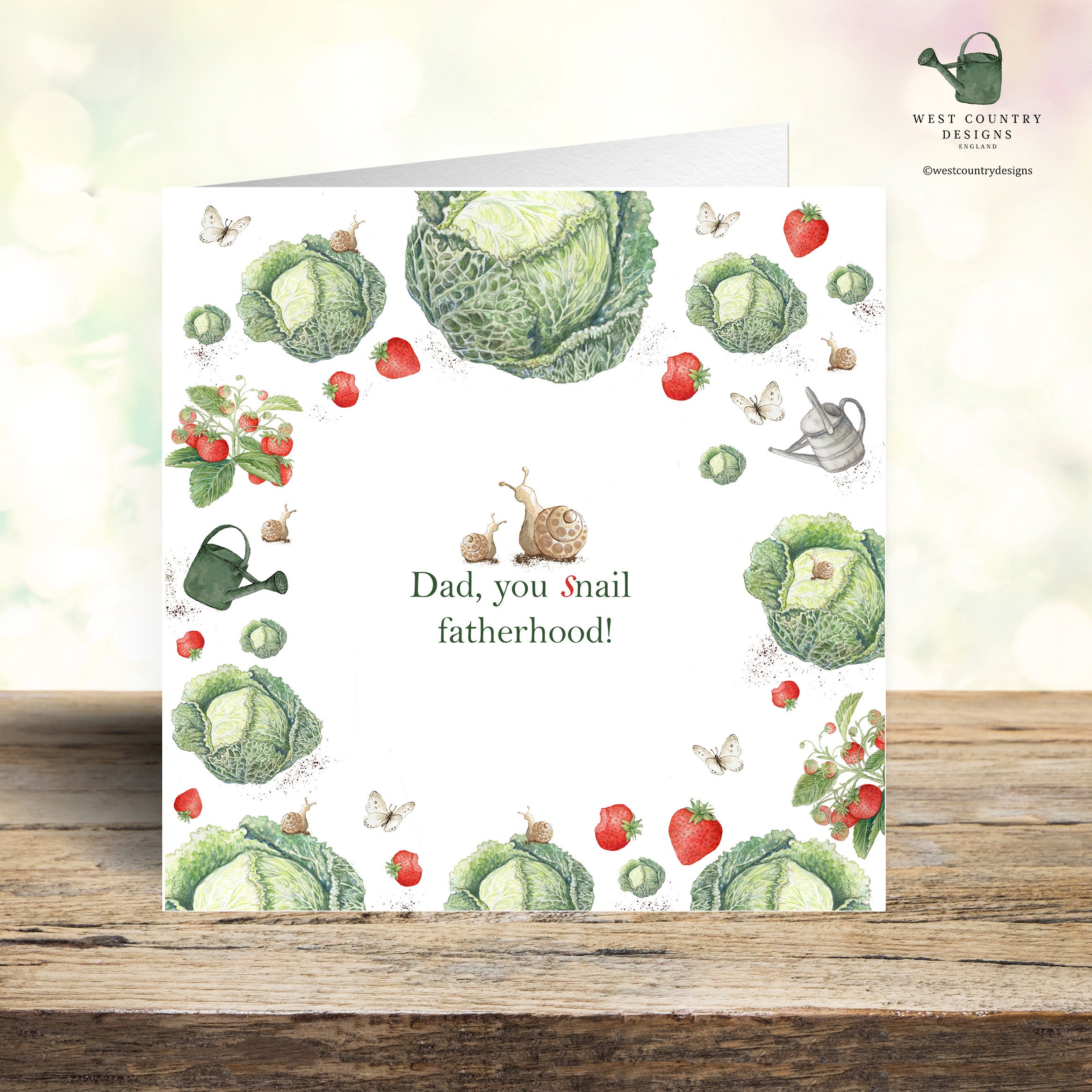 Snail Father's Day / Birthday Card - Etsy Denmark