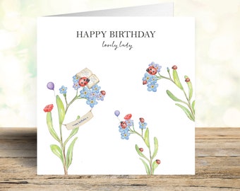 Whimsical Ladybird Birthday Card