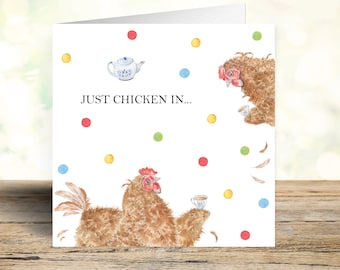 Chicken Card - Birthday | Thinking of You | Friend | Farmers
