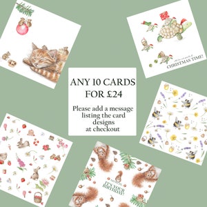 Card Bundle - Any Ten Designs - Christmas / Birthdays / New Home / Wedding / Anniversary