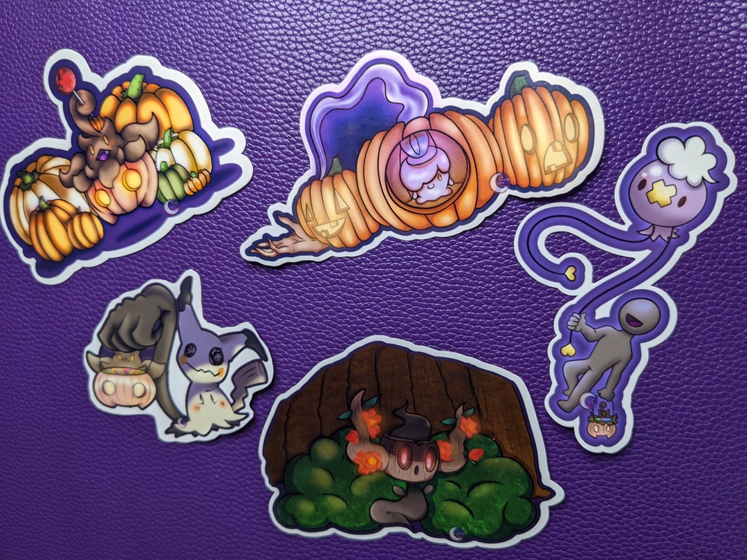 Grumpy Pokemon Sticker Spooky Pokémon Stickers Collection - Etsy