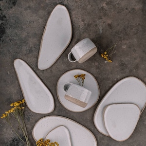 Shiny White Pottery Dessert Plate Artisan Ceramic Cake Plate Sandwich Salad Serving Plate Handmade Rustic Dinnerware Stoneware Plate Gift