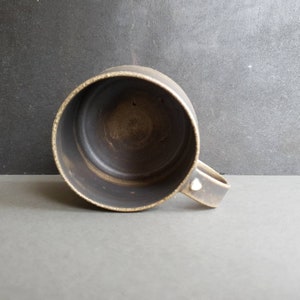 Brown Heart Coffee Cup Handmade Stoneware Cup Coffee Lover Gift for Her Artisan Ceramic Tea Cup with Handle image 7