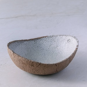 Rustic White Pottery Bowl Large Serving Bowl Dish Ceramic Shallow Fruit Bowl Pasta Salad Bowl Hand Thrown Stoneware Dinnerware Handmade