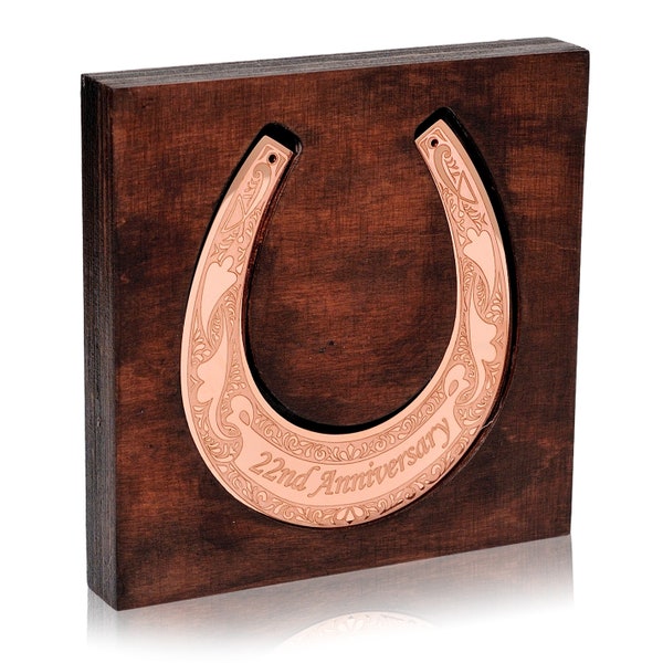22nd Anniversary Gifts | Husband Gifts For 22 Year Anniversary Gifts For Men | Copper Anniversary | 22 Year Wedding | Copper Horseshoe