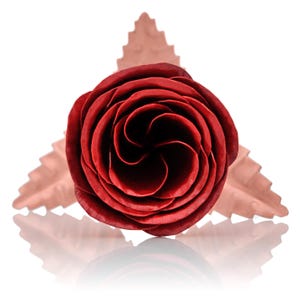 Copper Rose with Stand - 7th and 22nd Anniversary Gift For Wife, Copper Gift For Her, Copper Anniversary, Copper Flower, 7 Year Anniversary