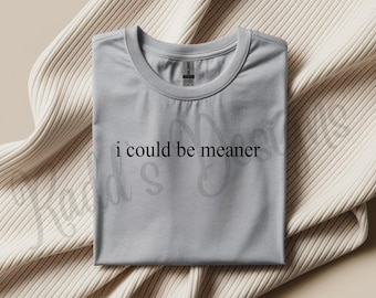 Sassy Tee, I Could Be Meaner Shirt, Funny Saying Shirt