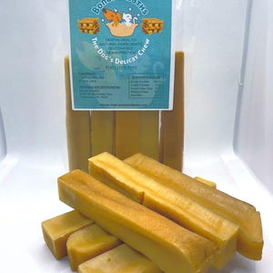 Large  – 1 lb | Himalayan Yak Cheese Dog Chews | Natural Hard Chews for Strong Dogs | Long Lasting Treats | Bones & Baths