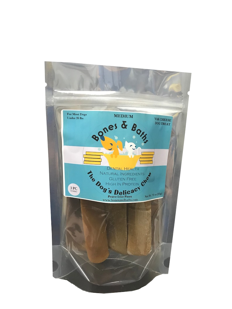 3 Piece Variety Bones&baths Himalayan Yak Cheese Dog Treat Etsy