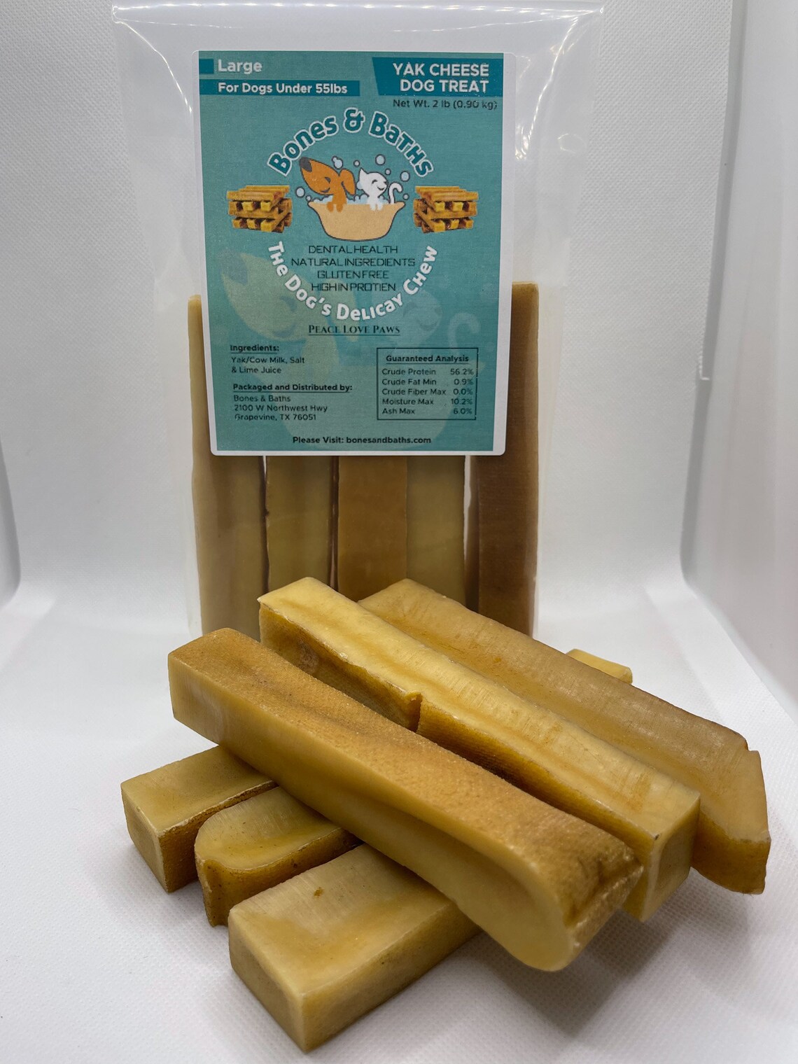 Large Bones&Baths Himalayan Yak Cheese Dog Treats Churpi Etsy
