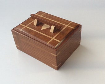 Mulberry box, keepsake box, jewelry box, basswood inlay box, handmade box, home decor, groomsman gift