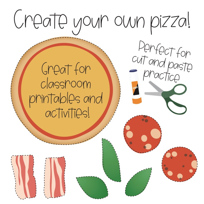 Pizza Toppings Clipart | Pizza Clipart Bundle | Instant Download | Pizza PNG | Pizza Toppings ...