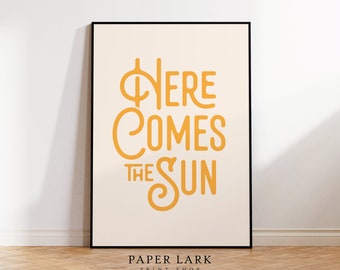 Aquí viene el sol Lámina - Descarga digital