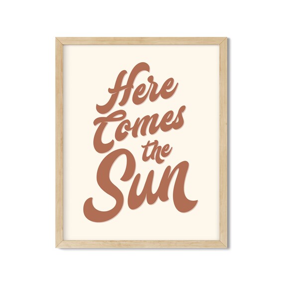 Here Comes the Sun Digital Download Spring and Summer Wall | Etsy