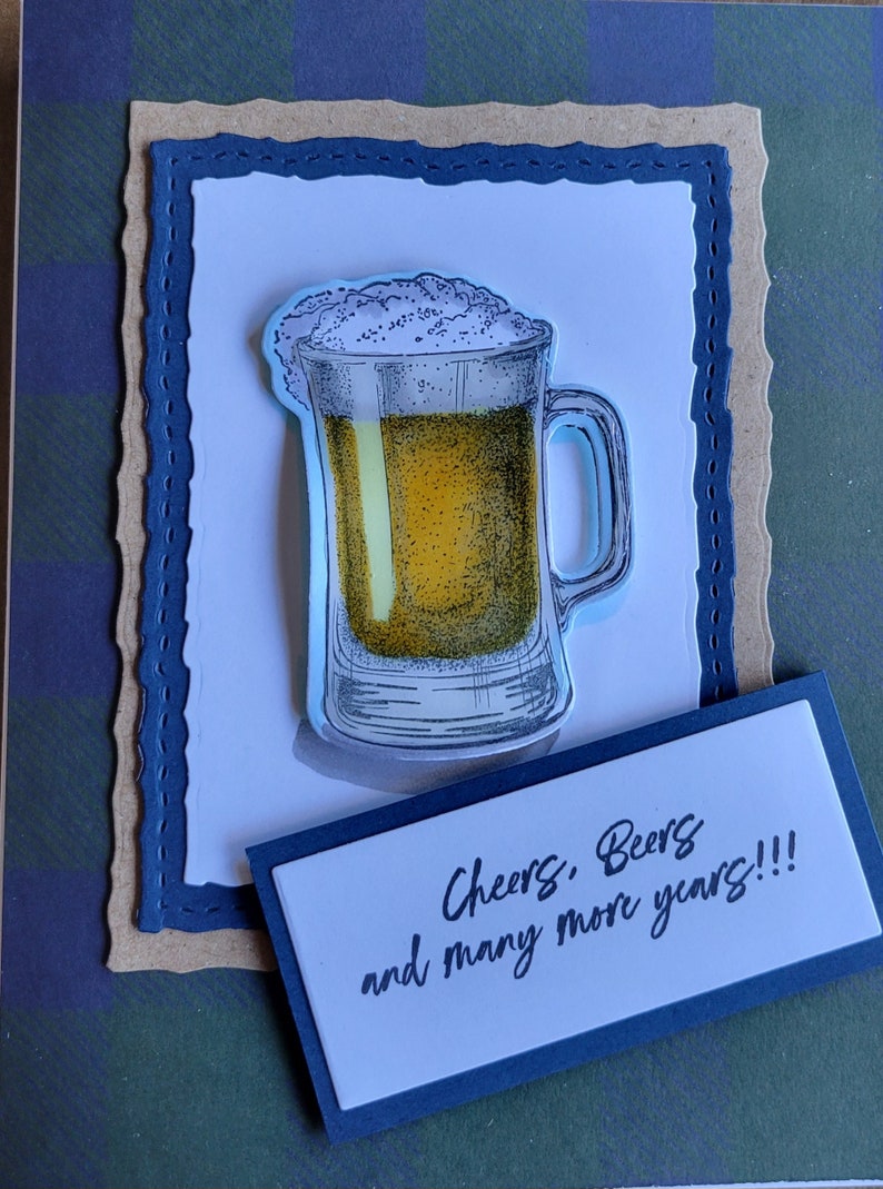 Handmade Beer Birthday Card - Etsy
