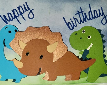 Verjaardagskaart dinosaurus: gepersonaliseerde dino-feestkaart