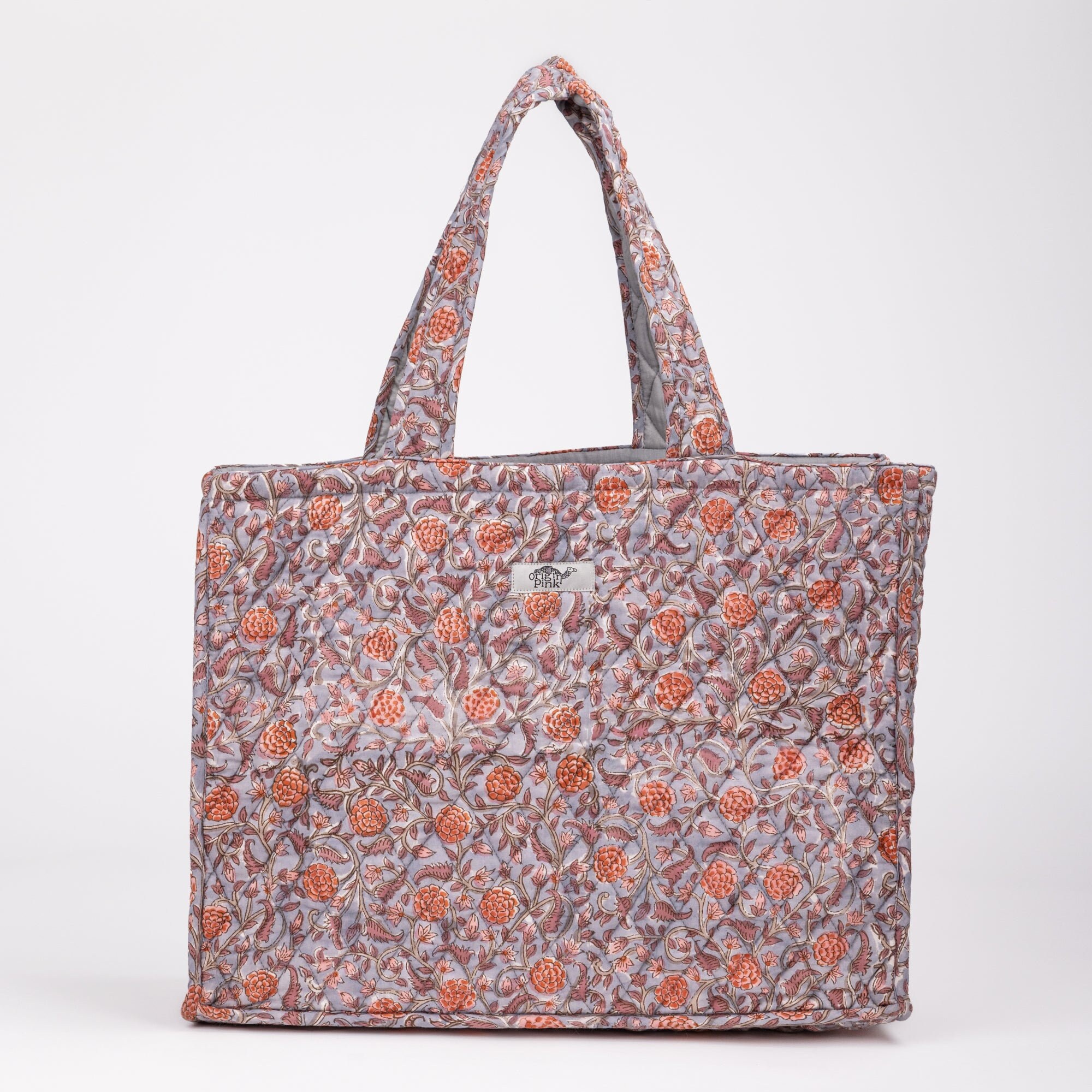 Quilted Tote Bag Stylish and Functional Handmade Shop Now Grey Color Etsy Canada