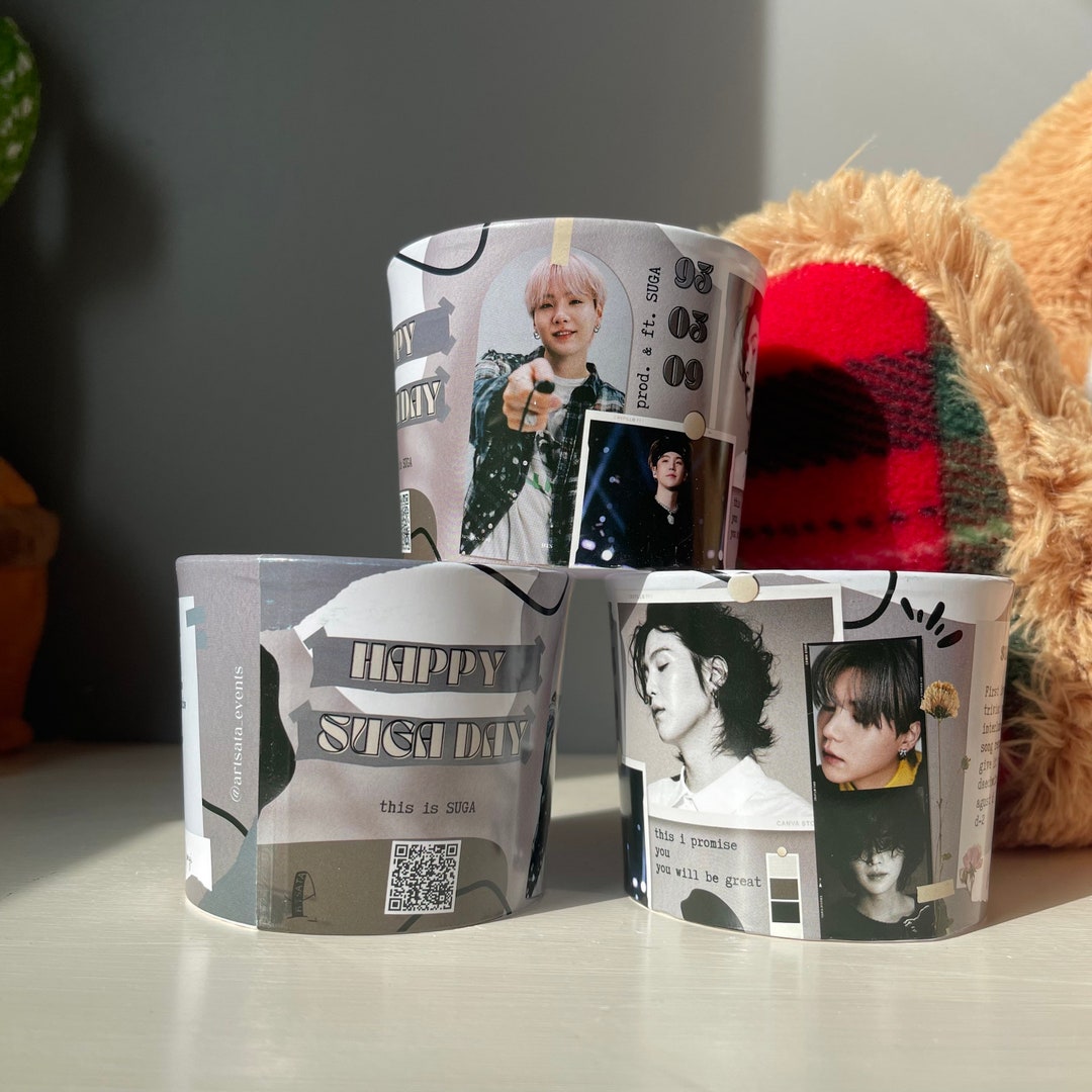 BTS SUGA Birthday Cupsleeve Set | Happy Suga Day - Etsy