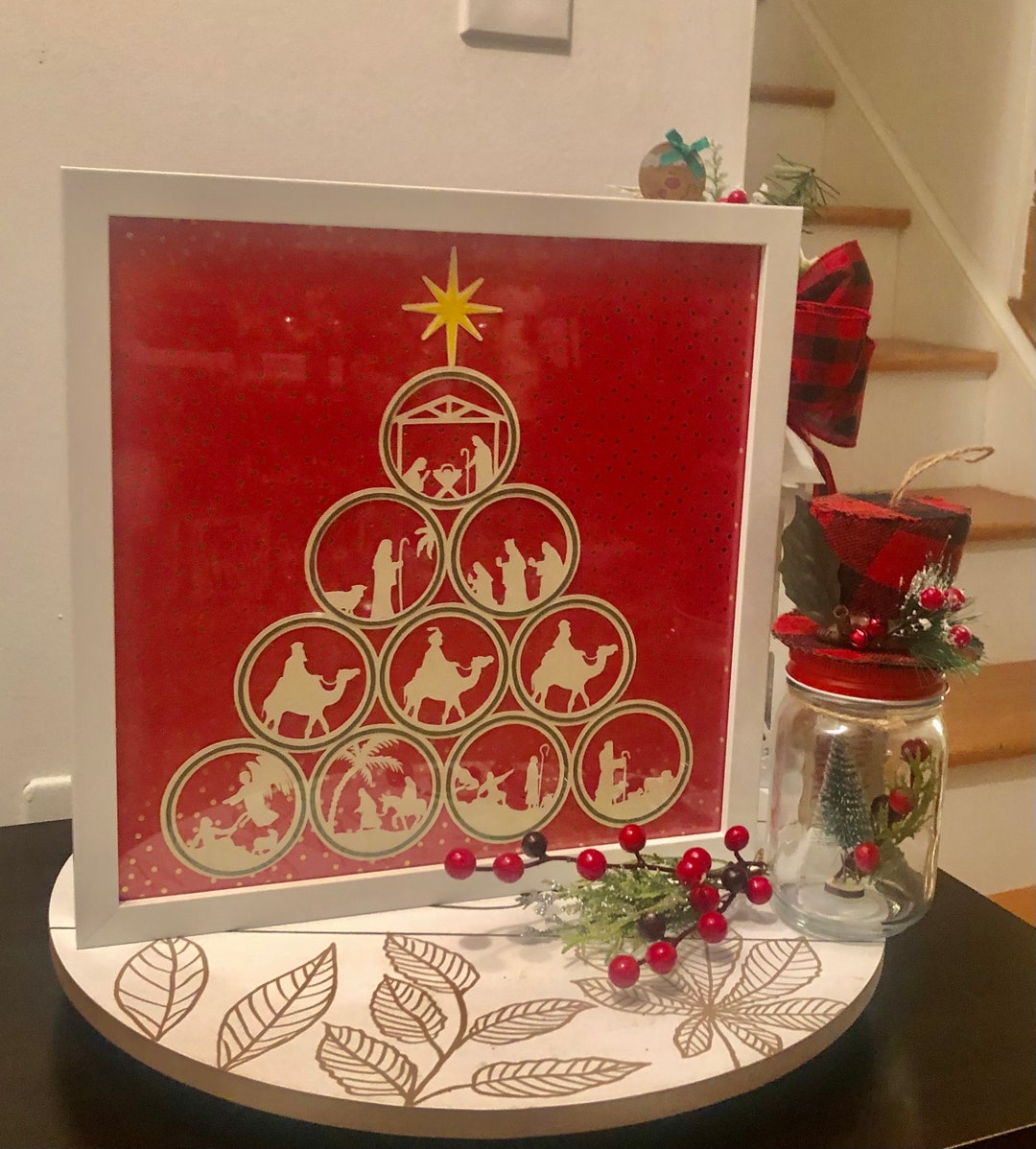 Framed 3 D Nativity Tree - Etsy