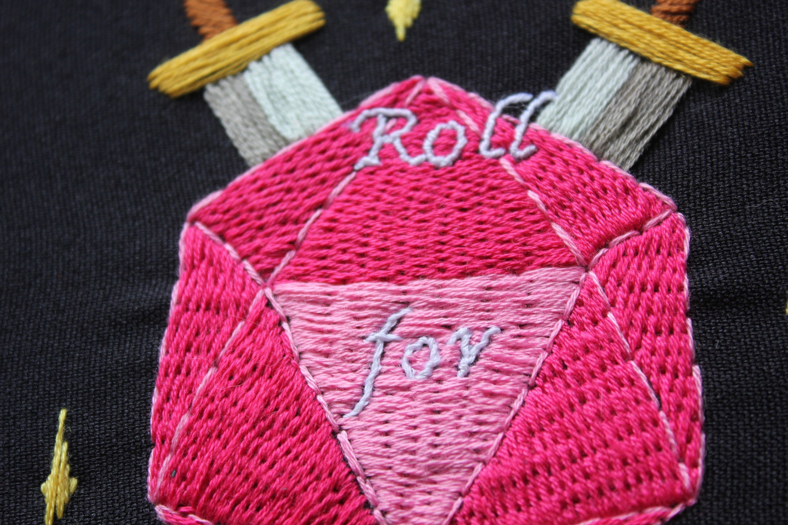 Dnd embroidery pattern d20 design dungeons and dragons RPG Etsy